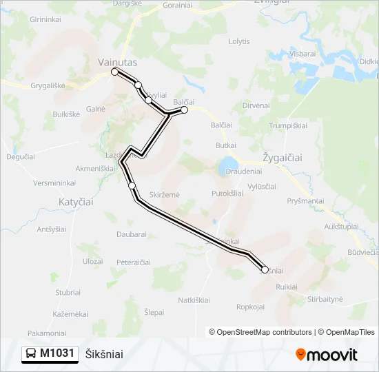 M1031 Bus Line Map