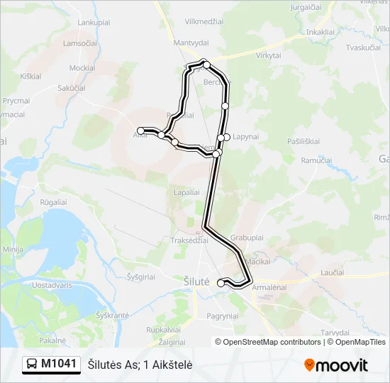 M1041 Bus Line Map