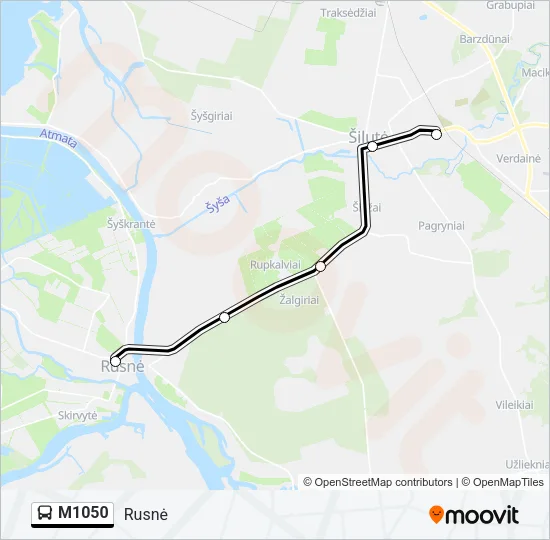 M1050 Bus Line Map