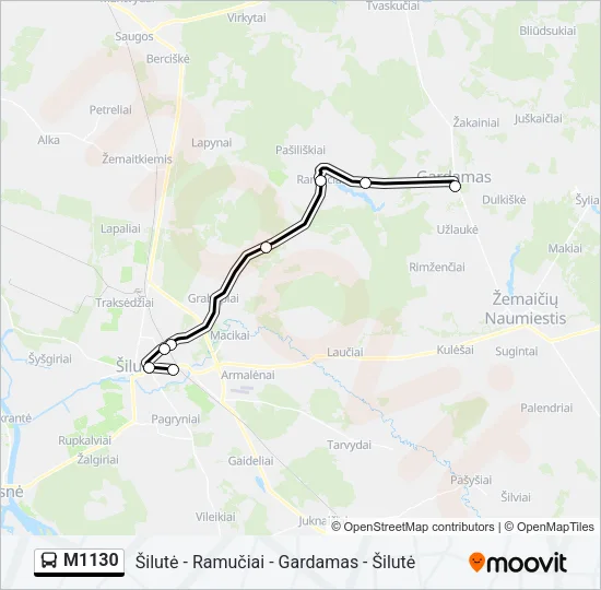 M1130 Bus Line Map