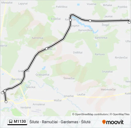 M1130 Bus Line Map