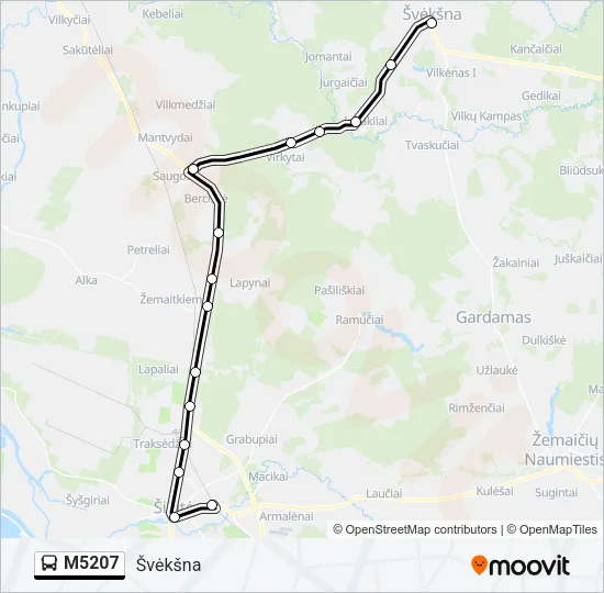 M5207 Bus Line Map