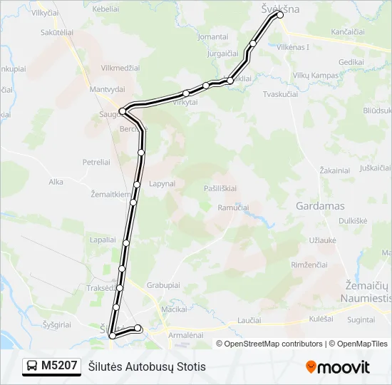 M5207 Bus Line Map