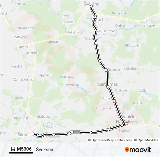 M5306 Bus Line Map