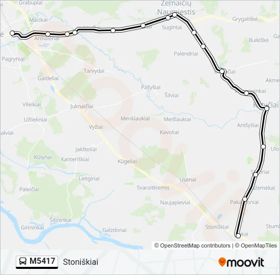 M5417 Bus Line Map