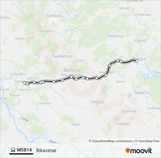 M5814 Bus Line Map