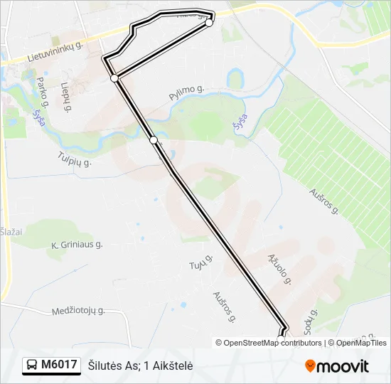 M6017 Bus Line Map