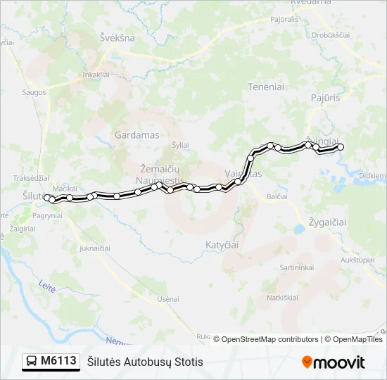 M6113 Bus Line Map