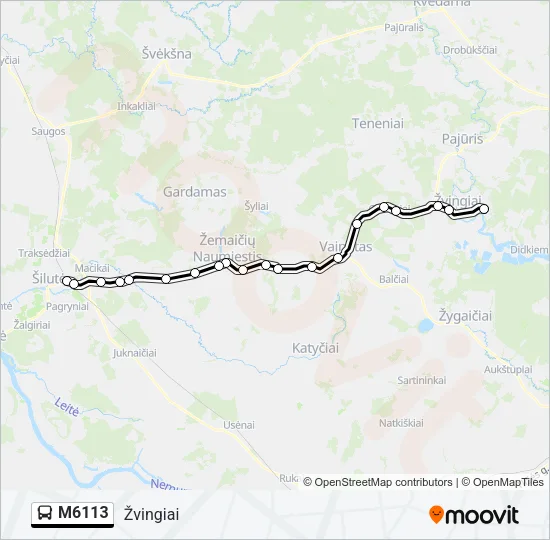 M6113 Bus Line Map