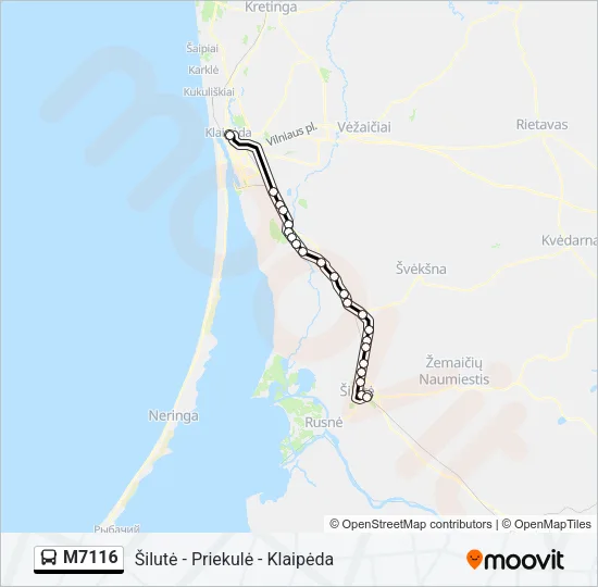 M7116 Bus Line Map