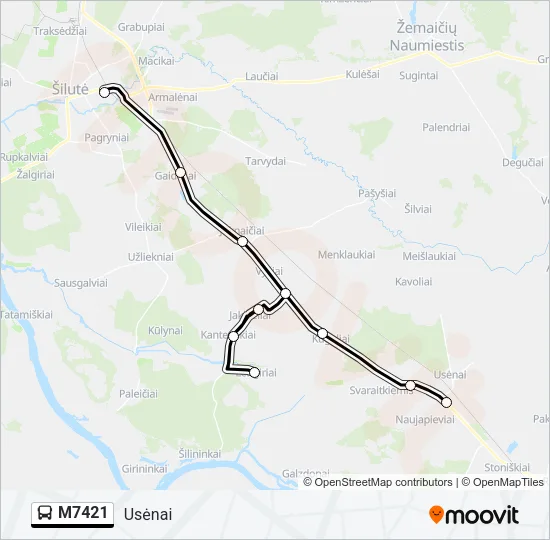 M7421 Bus Line Map
