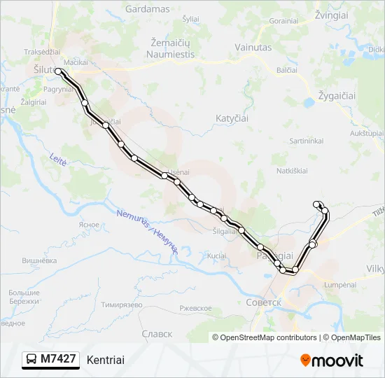 M7427 Bus Line Map