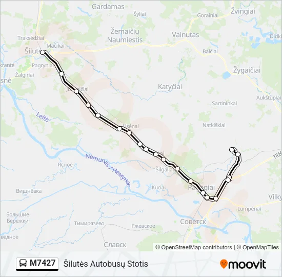 M7427 Bus Line Map
