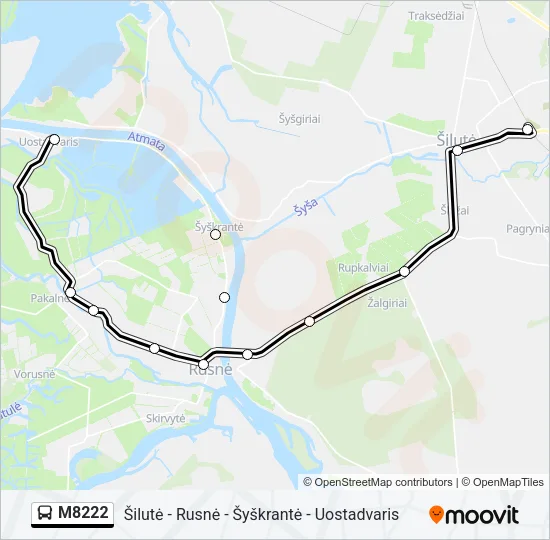 M8222 Bus Line Map