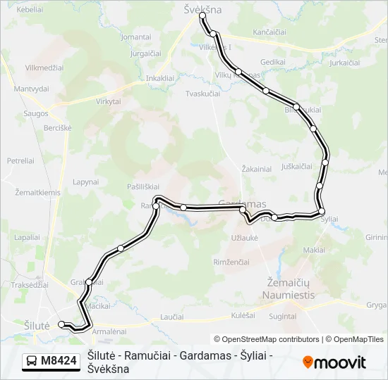 M8424 Bus Line Map