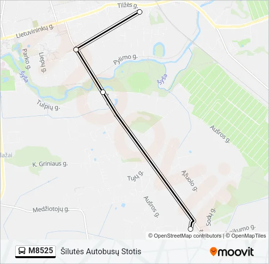 M8525 Bus Line Map