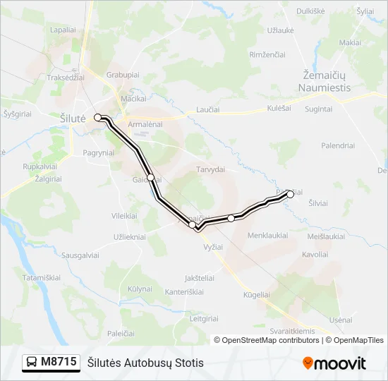 M8715 Bus Line Map