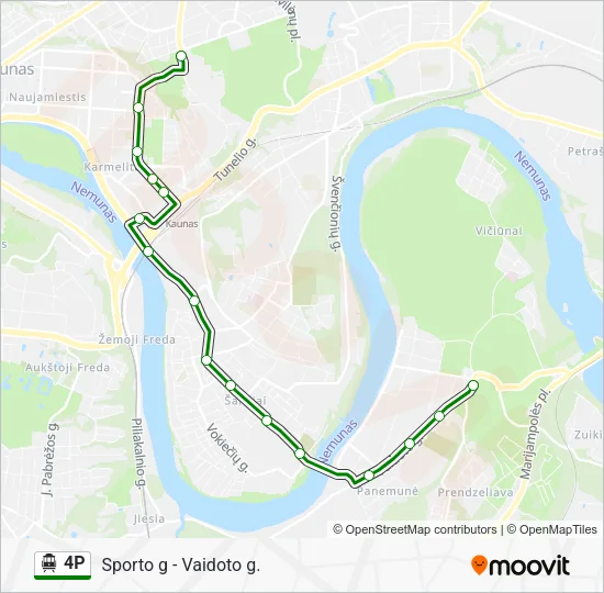 Троллейбус 4P: карта маршрута