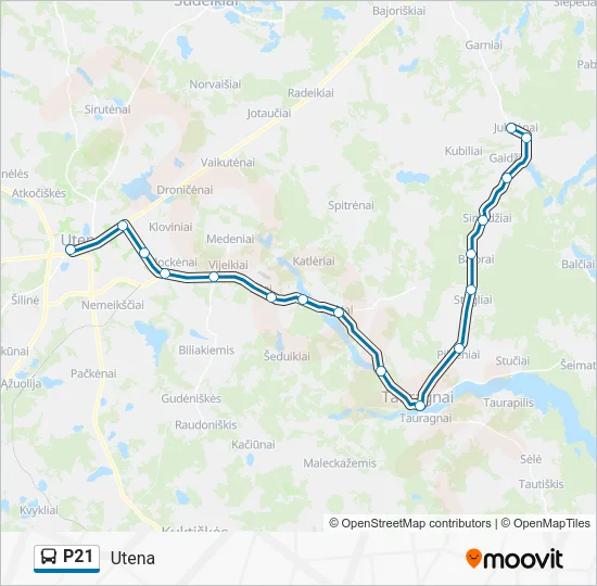 P21 Bus Line Map