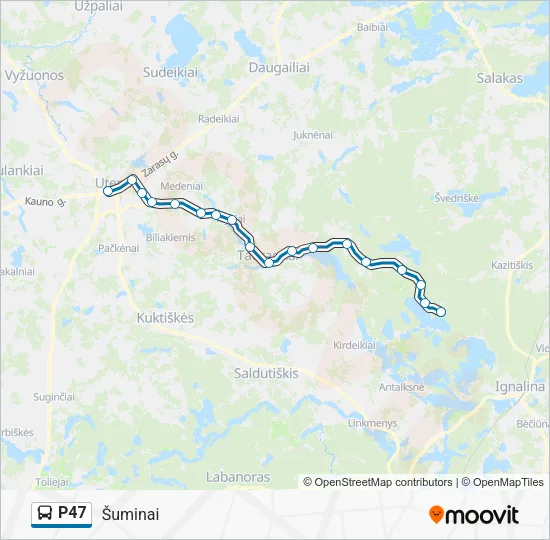P47 Bus Line Map