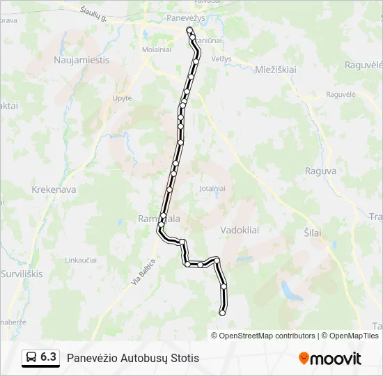Автобус 6.3: карта маршрута