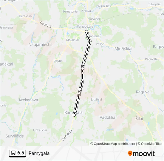 Автобус 6.5: карта маршрута