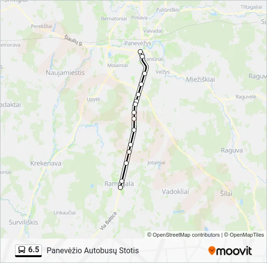 Автобус 6.5: карта маршрута