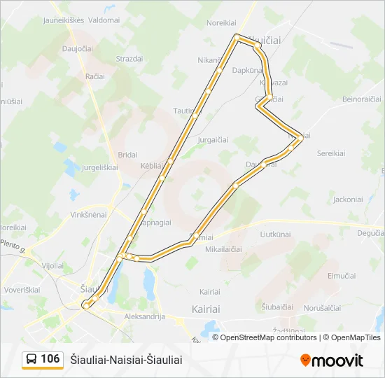 Автобус 106: карта маршрута