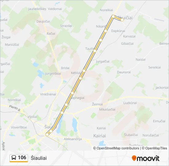 Автобус 106: карта маршрута