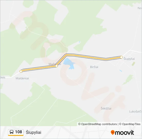 Автобус 108: карта маршрута