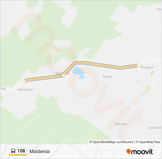 Автобус 108: карта маршрута