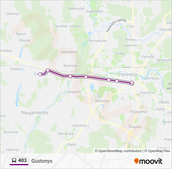 Автобус 403: карта маршрута