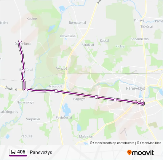 Автобус 406: карта маршрута