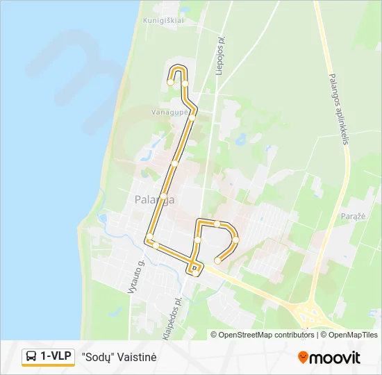 Автобус 1-VLP: карта маршрута