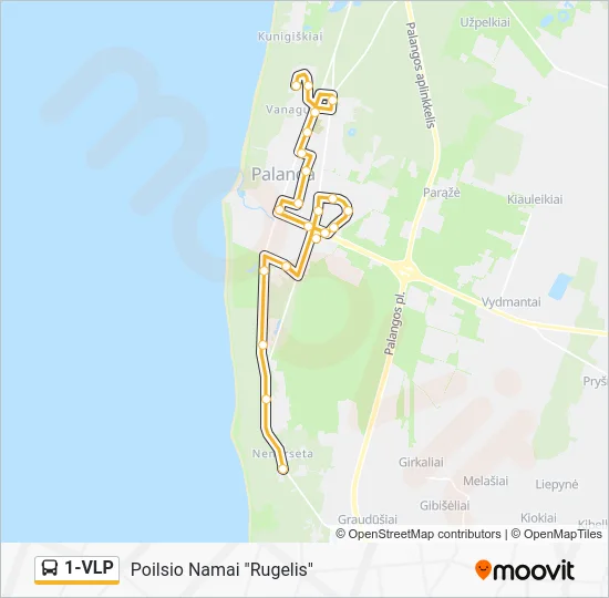 Автобус 1-VLP: карта маршрута