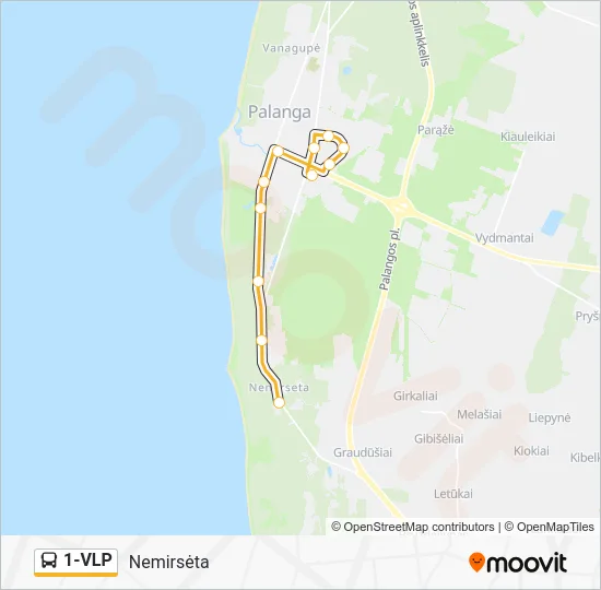 Автобус 1-VLP: карта маршрута
