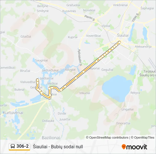 Автобус 306-2: карта маршрута