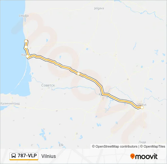 Автобус 787-VLP: карта маршрута