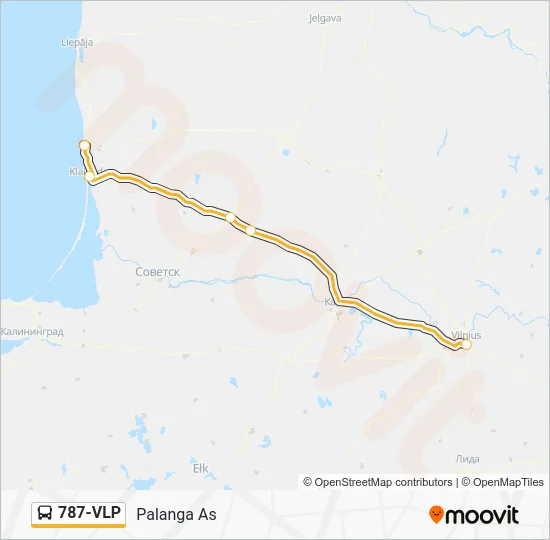 Автобус 787-VLP: карта маршрута