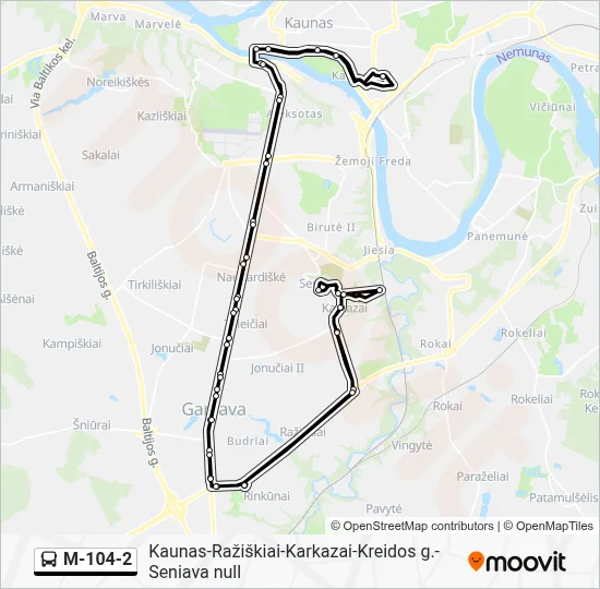 M1042 Route: Schedules, Stops & Maps - Kaunas-Seniava-Kaunas Per ...