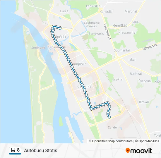 8 Bus Line Map