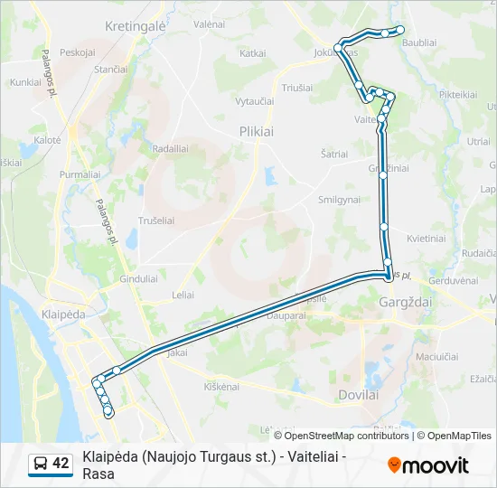 42 Route: Schedules, Stops & Maps - Rasa (Updated)