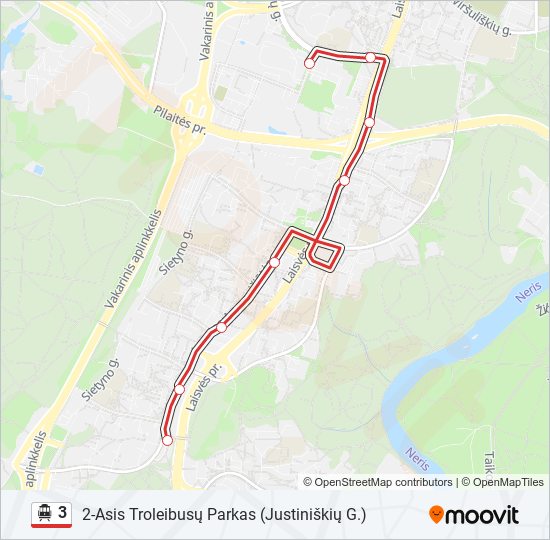 3 Trolleybus Line Map