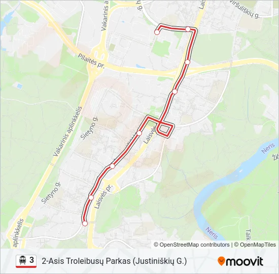 3 Trolleybus Line Map