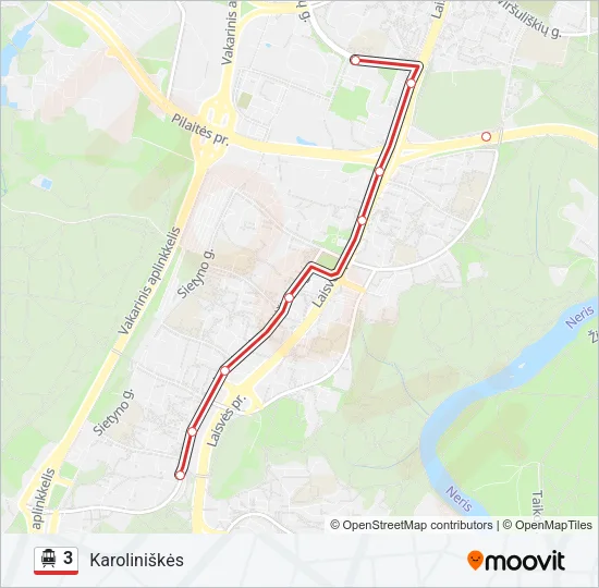 3 Trolleybus Line Map