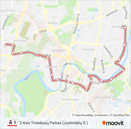 3 Trolleybus Line Map