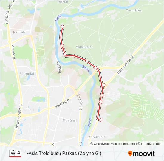4 Trolleybus Line Map