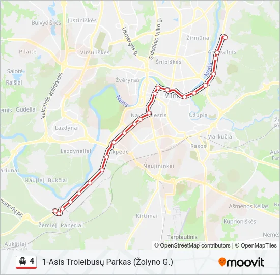4 Trolleybus Line Map