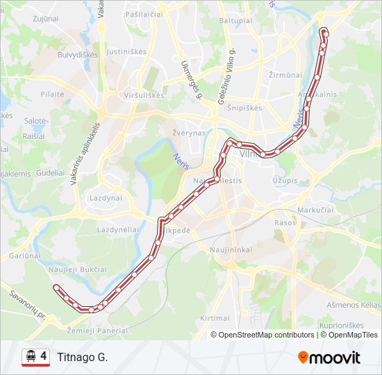 Троллейбус 4: карта маршрута