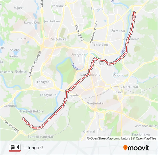 4 Trolleybus Line Map